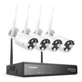3MP 16-Channel Wireless Security Camera System, 8MP NVR, 3MP WiFi IP Camera, Two-Way Audio, IP66 Waterproof, Smart AI Human Detection, Work With Alexa